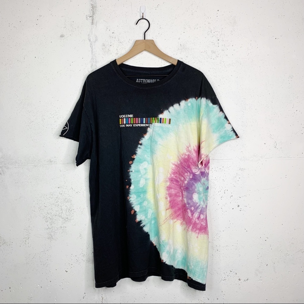Travis Scott Astroworld Beyond Belief Tie Dye Band Tee Graphic Shirt Size Large